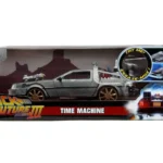 BACK TO THE FUTURE 3 1982 DELOREAN RAILROAD WHEELS 1/24 DIE-CAST MODEL LIMITED EDITION