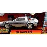 BACK TO THE FUTURE PART 1 1982 TIME MACHINE DELOREAN REMOTE CONTROL 1/16 DIE-CAST MODEL
