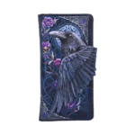 RAVENS FLIGHT BLACK WING FLORAL EMBOSSED WALLET
