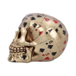 SKULL ORNAMENT HAND GOLDEN PLAYING CARD - immagine 7