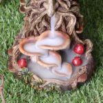 GREEN MAN THE WISEST DRYAD TREE SPIRIT BACKFLOW INCENSE BURNER - immagine 2