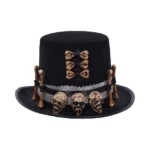 STEAMPUNK VOODOO PRIEST'S SKULL AND BONE TOP HAT - immagine 5
