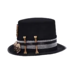 STEAMPUNK VOODOO PRIEST'S SKULL AND BONE TOP HAT - immagine 6