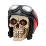 SKULL WITH HAT HELL FIRE BIKER HELMET - immagine 4