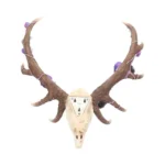 ANTLERS OF EDEN FLORAL DECORATED ANIMAL DEER SKULL - immagine 2