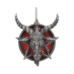 BAPHOMET HEAD RED PENTAGRAM HANGING ORNAMENT - immagine 5