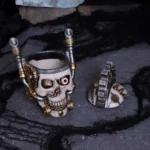 STEAMPUNK MECHANICAL METAL HEAD SKULL - immagine 5
