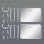 ACTION BASE 6 CLEAR MIRROR STICKERS SET - immagine 4