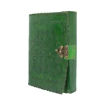 LEATHER DIARY EMBOSS GREENMAN & TWO LOCK - immagine 5
