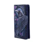 RAVENS FLIGHT BLACK WING FLORAL EMBOSSED WALLET - immagine 2