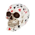 SKULL ORNAMENT HAND PLAYING CARD - immagine 5