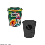 KPOP DEMON HUNTERS ZOEY HAMBURGER NOODLES PIN - immagine 3
