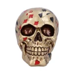 SKULL ORNAMENT HAND GOLDEN PLAYING CARD - immagine 6