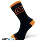 NARUTO SHIPPUDEN BLACK KONOHA SOCKS - immagine 4