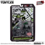 TEENAGE MUTANT NINJA TURTLES 5inch MICHELANGELO FIGURE WITH COMIC (B,W&G VARIANT) - immagine 3
