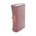LEATHER DIARY EMBOSSED PENTAGRAM & LOCK - immagine 6
