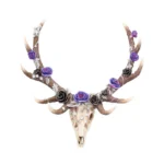 ANTLERS OF EDEN FLORAL DECORATED ANIMAL DEER SKULL