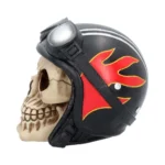 SKULL WITH HAT HELL FIRE BIKER HELMET - immagine 5