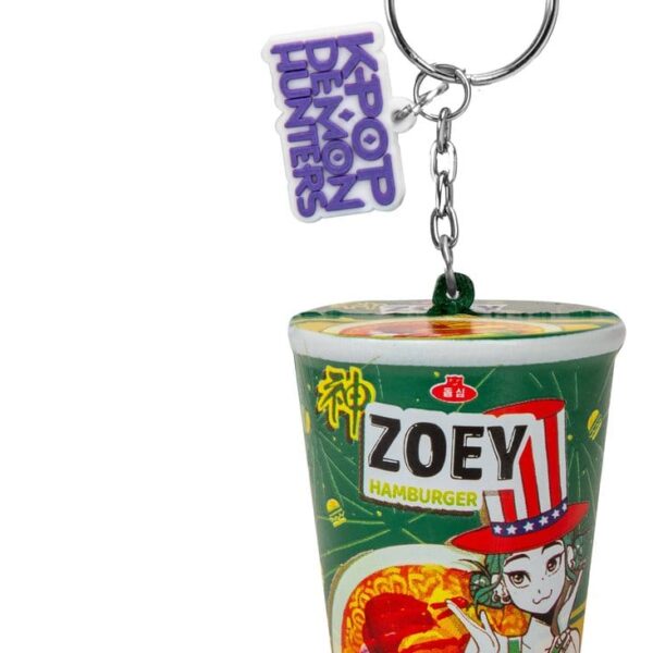 KPop Demon Hunters Squishy Keychain Zoey Hamburger Noodles