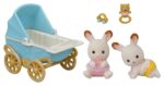 Sylvanian Families: Chocolate Rabbit Twins with Stroller Set - immagine 2