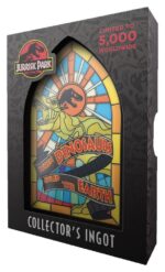 Jurassic Park Ingot Stained Glass Style Metal 11 cm - immagine 3