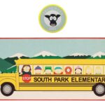 South Park Desk Pad & Coaster Set Elementary School Bus