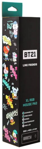 BT21 LED XXL Mouse Mat 90 x 40 cm - immagine 3