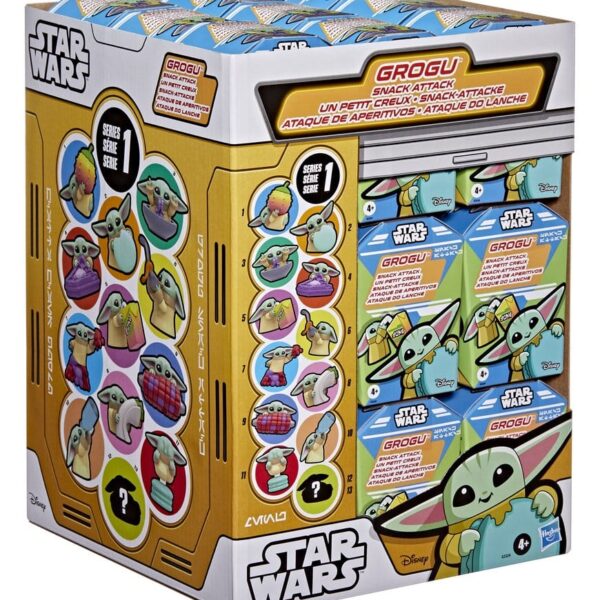 Star Wars Mini Figures 4 cm Grogu Snack Attack Series 1 Blind Box Display (24)