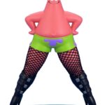 SpongeBob SquarePants Goofy Goober Rock Art Figure Patrick Star in Fishnets 15 cm