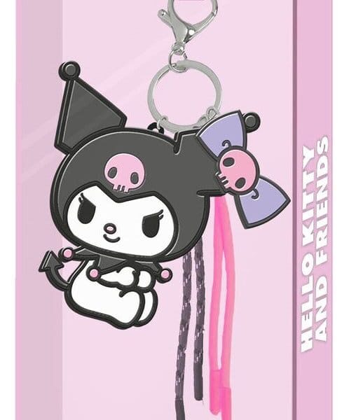 Sanrio Charm Keyring Kuromi Face