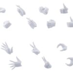 Megalomaria Unlimited Universe Model Kit Accessory Set Ex Hand Unit Female Type A WHITE Ver.