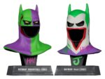 Batman DC Direct Mini Replica 1/3  2-pack Batman Cowls Hush & Knightfall (Jokerized) (Gold Label) 18 cm