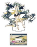 Hatsune Miku x Katsushika Hokusai iXima Die-Cut Acrylic Stand The Great Wave off Kanagawa 10 cm (5) - immagine 5