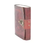 LEATHER DIARY EMBOSSED PENTAGRAM & LOCK - immagine 5