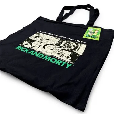 113530__9560ad6e RICK & MORTY MANGA-ZINE TOTE BAG - immagine 1