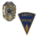 JAWS AMITY ISLAND POLICE CHIEF BADGE/PATCH LTD ED PROP REPLICA