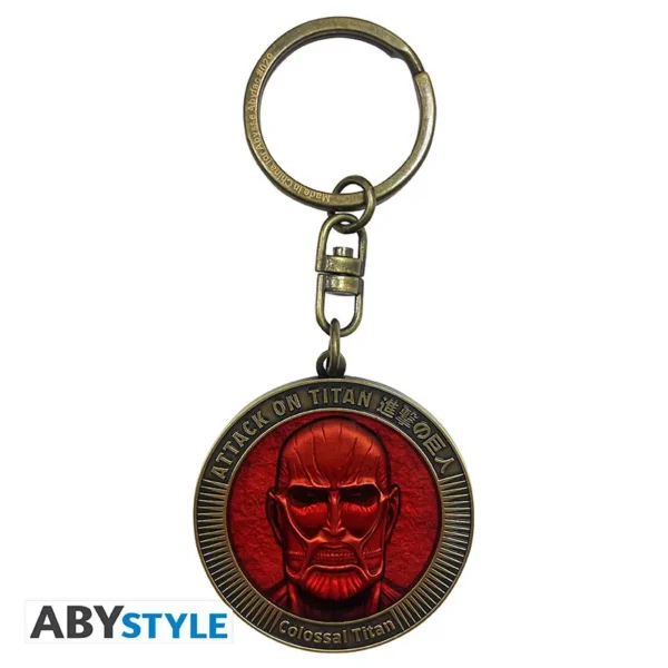 ATTACK ON TITAN COLOSSAL TITAN MEDALLION KEYCHAIN