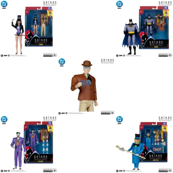 DC DIRECT BATMAN ANIMATED BUILD-A-FIGURE WAVE 7 ACTION FIGURE SET (6)