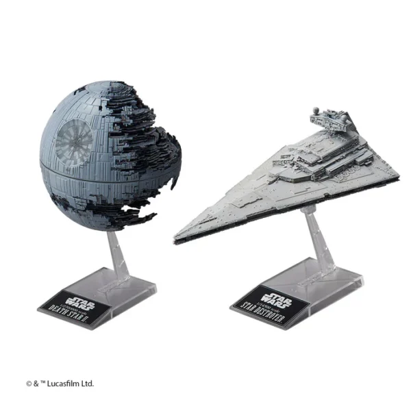 STAR WARS DEATH STAR II & IMPERIAL STAR DESTROYER (BANDAI)