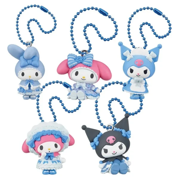 MY MELODY KUROMI TWINCHEES SWEET LOLITA FIGURINE DANGLER - LIGHT BLUE DRESS VER. DISPLAY (24)