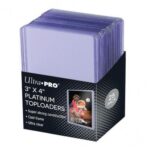 25 Platinum Toploader Proteggi Carte Ultra Clear U-Pro