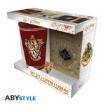 HARRY POTTER - Pck XXL glass + Pin + Pocket Notebook "Gryffindor" *