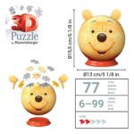 Winnie the Pooh 3D Jigsaw Puzzle Ball with Ears (77 Pieces) - immagine 4