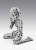 S.H.Figuarts Action Figure Body-Chan -Ken Sugimori- Edition -Wireframe- (Gray Color Ver.) 13 cm - immagine 3