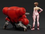 Ghost in the Shell PLAMAX minimum factory Plastic Model Kit Motoko Kusanagi with Fuchikoma 8 cm - immagine 3