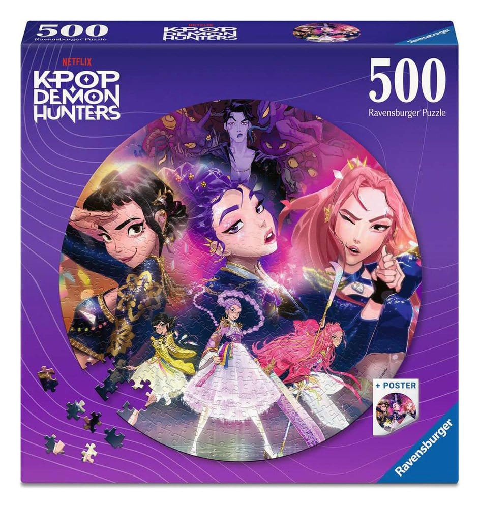 x_rave12002052 KPop Demon Hunters Round Jigsaw Puzzle For the fans! (500 Pieces) - immagine 1
