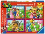 Super Mario Puzzle 4-Pack Time for Mario! (4x100 Pieces)
