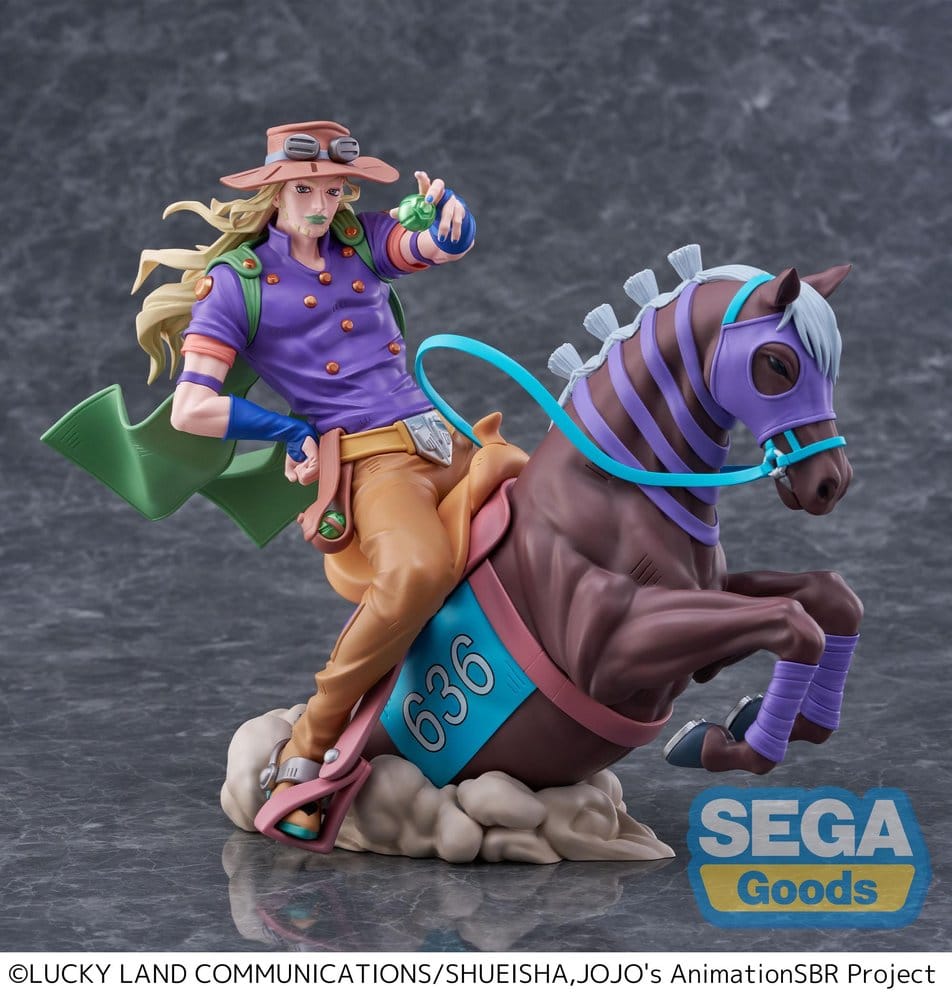 x_sega56303 JoJo's Bizarre Adventure: Steel Ball Run XrossLinkMAX PVC Figure Gyro Zeppeli 18 cm - immagine 1