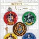 Harry Potter Eraser Set Hogwarts Crests