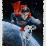 DC Comics Fine Art Print Superman and Krypto 46 x 61 cm - unframed